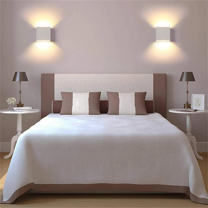 LED Wall Light 12W, Square Shaped LED Wall Lamp with Adjustable Angle Design, Modern Aluminum Wall Sconce Lighting IP65 Waterproof for Indoor Outdoor Lighting Warm White 2700K.