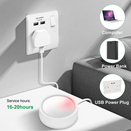 Night Light Wireless Wall Light Indoor LED 2 Pack,Battery Operated Wall Lights Rechargeable Lamp with Remote,Touch Lamp Dimmable Wall Sconces Bedside Lamp for Bedroom Livingroom (Black, 2Pack) [Energy Class E].