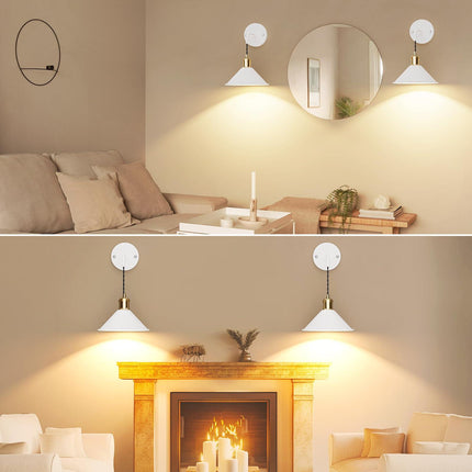 Battery Operated Wall Sconce, Wireless Wall Lights Set of 2, 13 RGB Colors Dimmable Battery Powered Wall Lamp with Remote, Memory Function, Timer for Bedroom, Living Room.
