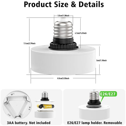 LED Puck Lights with Remote Battery Powered RGB Puck Light for E27 Chandelier,Dimmable Puck Light for Table Lamp Cupboard.