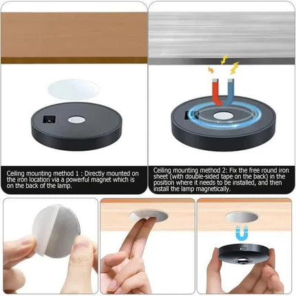 3 Lights LED Rechargeable Slim Cabinet Light, 2cm, Remote Control, Magnetic Mount.