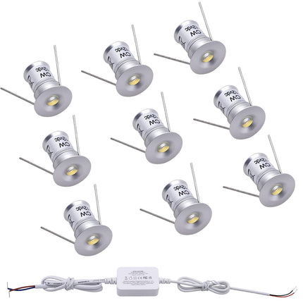 Mini LED Downlights for Ceiling 9 Pack,Cold White 6000K LED Recessed Ceiling Lights Spot Lights for Living Room Bedroom Kitchen Garden [Energy Class E].