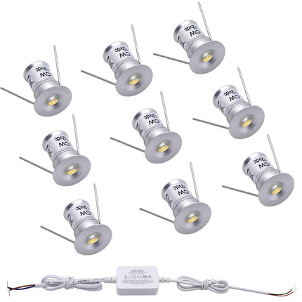 Mini LED Downlights for Ceiling 9 Pack,Cold White 6000K LED Recessed Ceiling Lights Spot Lights for Living Room Bedroom Kitchen Garden [Energy Class E].