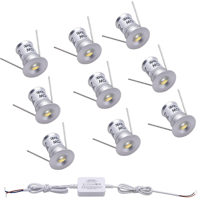 Mini LED Downlights for Ceiling 9 Pack,Cold White 6000K LED Recessed Ceiling Lights Spot Lights for Living Room Bedroom Kitchen Garden [Energy Class E].