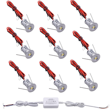 Mini LED Downlights for Ceiling 9 Pack,Cold White 6000K LED Recessed Ceiling Lights Spot Lights for Living Room Bedroom Kitchen Garden [Energy Class E].