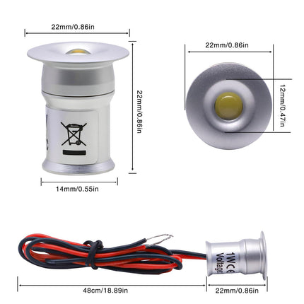 Mini LED Downlights for Ceiling 9 Pack,Cold White 6000K LED Recessed Ceiling Lights Spot Lights for Living Room Bedroom Kitchen Garden [Energy Class E].