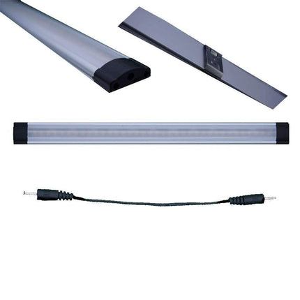 Dimmable Led Under Cabinet Lighting Bar Linkable Kits with Rocker Switch Under Counter Kitchen,Showcase,Shelf Lighting(3 Panel Kits Cold White).