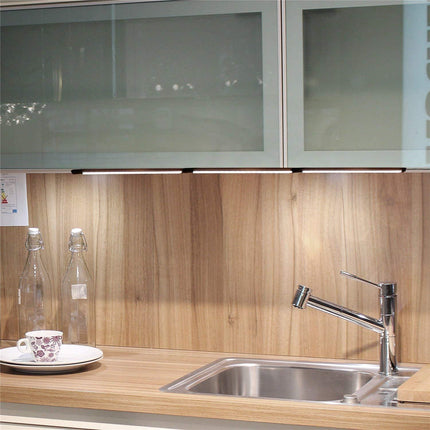 Dimmable Led Under Cabinet Lighting Bar Linkable Kits with Rocker Switch Under Counter Kitchen,Showcase,Shelf Lighting(3 Panel Kits Cold White).