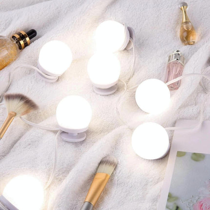 Hollywood LED Vanity Mirror Lights Kit,Stick on Dimmable Makeup Lights, 12V Mirror Lighting Strip Fixture for Vanity Dressing Table Set, Bedroom Wall Lights,CRI>90 (4000K Natural White,10 Bulbs).