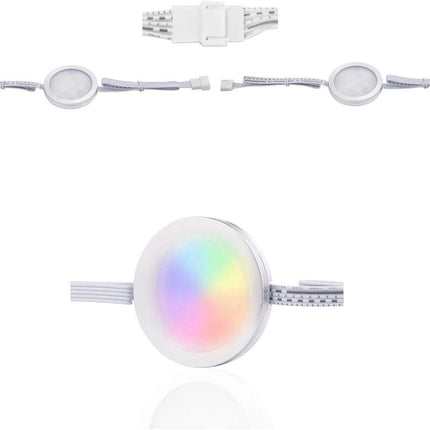 Under Counter LED Light Kit, RGBW Under Cabinet Lighting, 10 Packs Colored Cabinet Lights with Wireless 40-Key IR Dimmable Remote Control (10 Lights).