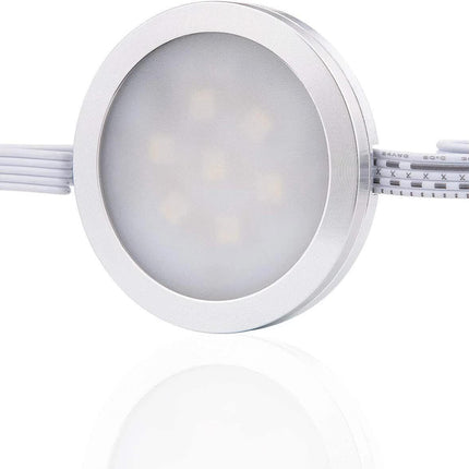 Under Counter LED Light Kit, RGBW Under Cabinet Lighting, 10 Packs Colored Cabinet Lights with Wireless 40-Key IR Dimmable Remote Control (10 Lights).