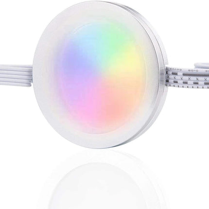Under Counter LED Light Kit, RGBWW Under Cabinet Lighting, 10 Packs Colored Cabinet Lights with Wireless 40-Key IR Dimmable Remote Control (10 Lights).