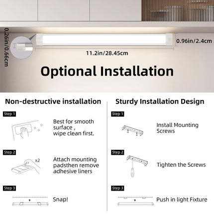 LED Under Cabinet Kitchen Lights for Motion Sensor Light,Dimmable 4000K Under Cupboard Light,Under Counter Light with Automatic Shut Off Timer (Natural White) [Energy Class E].