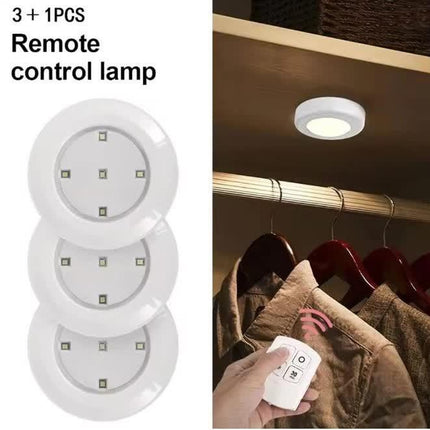 3 LED Light Set with Remote - Warm White for Cabinets & Displays.