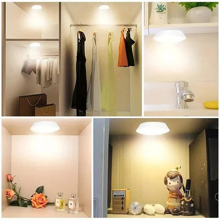 3 LED Light Set with Remote - Warm White for Cabinets & Displays.