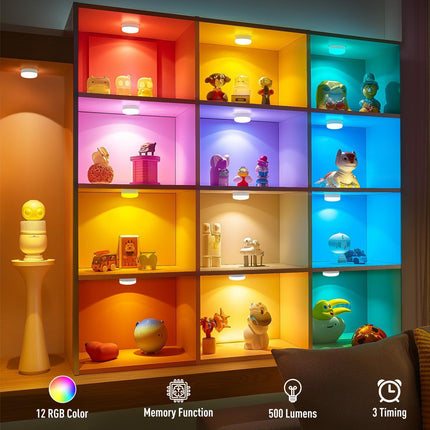 Battery Operated Light Bulbs, 5000mAh Rechargeable Light Bulb Set of 2 with Remote, 3 Colors 10 Levels Dimmable Fabric Wireless Sconces Light Bulb with Timer for Bedroom Living Room.