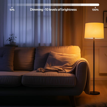 Battery Operated Light Bulbs, 5000mAh Rechargeable Light Bulb Set of 2 with Remote, 3 Colors 10 Levels Dimmable Fabric Wireless Sconces Light Bulb with Timer for Bedroom Living Room.