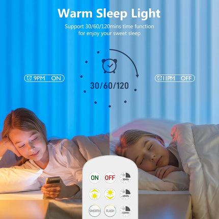 Battery Operated Light Bulbs, 5000mAh Rechargeable Light Bulb Set of 2 with Remote, 3 Colors 10 Levels Dimmable Fabric Wireless Sconces Light Bulb with Timer for Bedroom Living Room.