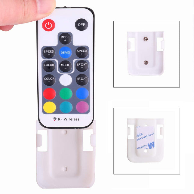 Mini Remote Controller for RGB Color LED Strip Lights, RF Dimmer for 12V DC LED Ribbon, LED Neon Sign, Wireless Remote Control for Dimmable 3528 5050 Under Cabinet Puck Lights(RGB).