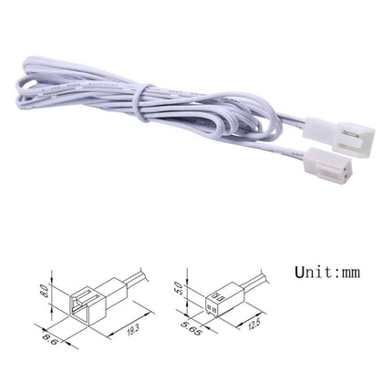 Extension Cables 9.84FT LED Under Cabinet Puck Lighting, 2-Pin Male and Female Cable Connector Extension Cords for Led Puck Lights with White Cords (6 Pack) 2-PIN ONLY.