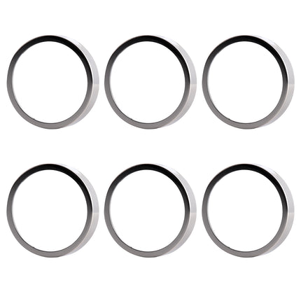 6 Pack GU10/MR16 Bulb Decorative Trim Rings, Heat Insulation Anti-Scald Protective Rings for Track Lighting, Snap-On Spring-Loaded Design (Brushed Nickel).