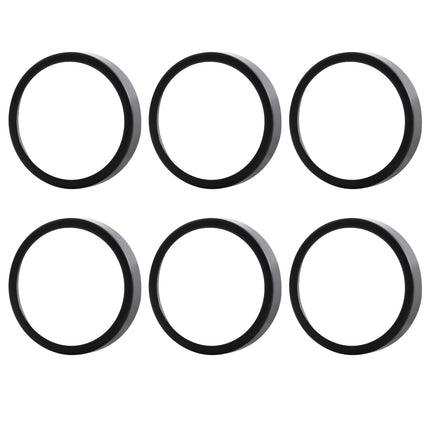 6 Pack GU10/MR16 Bulb Decorative Trim Rings, Heat Insulation Anti-Scald Protective Rings for Track Lighting, Snap-On Spring-Loaded Design (Matte Black).