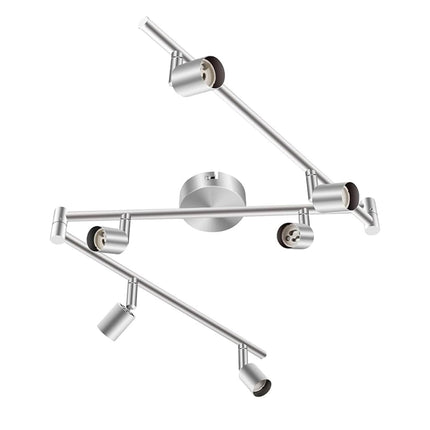 Kitchen Lights, 6-Light Ceiling Lighting Kits, Swivelling Ceiling Spotlight for Bedroom, Kitchen and Living Room(GU10 LED Bulbs not Included) (Brush Nickel).