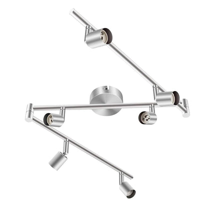 Kitchen Lights, 6-Light Ceiling Lighting Kits, Swivelling Ceiling Spotlight for Bedroom, Kitchen and Living Room(GU10 LED Bulbs not Included) (Brush Nickel).