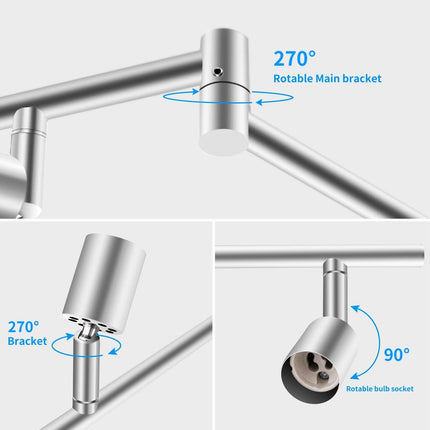 Kitchen Lights, 6-Light Ceiling Lighting Kits, Swivelling Ceiling Spotlight for Bedroom, Kitchen and Living Room(GU10 LED Bulbs not Included) (Brush Nickel).