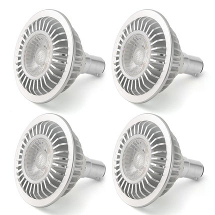 AR70 LED Light Bulb BA15D B15 Base, AC/DC12V Input, 7W 500lm for Home Household Commercial Lighting, 50W Halogen Lamp Replacement(Natural White,4 Pack).