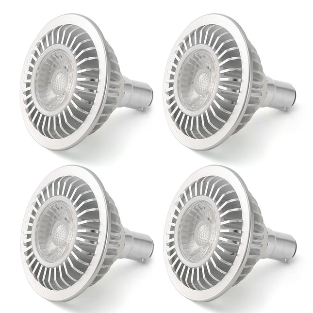AR70 LED Light Bulb BA15D B15 Base, AC/DC12V Input, 7W 500lm for Home Household Commercial Lighting, 50W Halogen Lamp Replacement(Natural White,4 Pack).