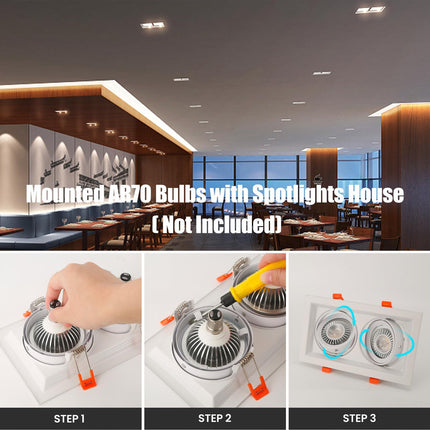 AR70 LED Light Bulb BA15D B15 Base, AC/DC12V Input, 7W 500lm for Home Household Commercial Lighting, 50W Halogen Lamp Replacement(Natural White,4 Pack).