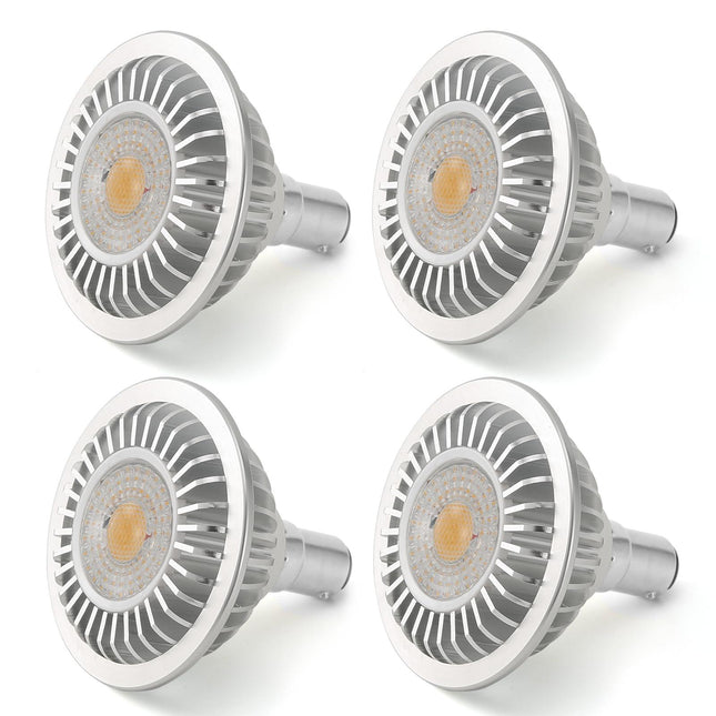AR70 LED Light Bulb BA15D B15 Base, AC/DC12V Input, 7W 500lm for Home Household Commercial Lighting, 50W Halogen Lamp Replacement(Warm White,4 Pack).
