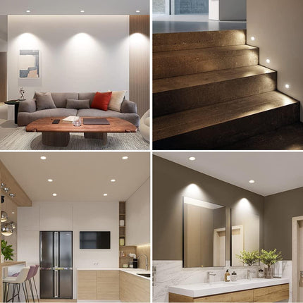 LED Small Recessed Ceiling Lights Spot Lights Downlights,IP54 Ceiling Ultra Slim 9 Pack,Small Spot Lamp with Hardwired for Kitchen,Stairs,Hallway,DIY Lighting,Bookshelf (6000K Daylight White).