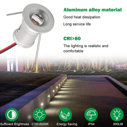 LED Small Recessed Ceiling Lights Spot Lights Downlights,IP54 Ceiling Ultra Slim 9 Pack,Small Spot Lamp with Hardwired for Kitchen,Stairs,Hallway,DIY Lighting,Bookshelf (6000K Daylight White).