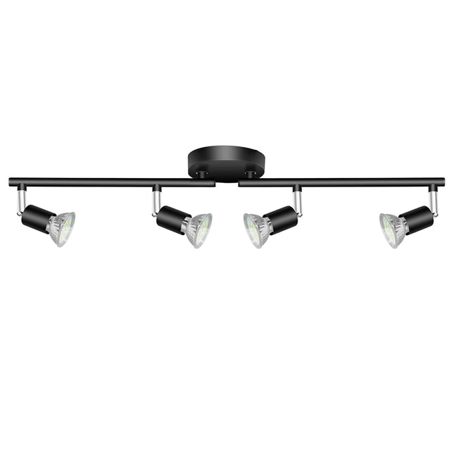 Kitchen Lights,Ceiling Lighting Kits, Swivelling Ceiling Spotlight for Bedroom, Kitchen and Living Room(GU10 LED Bulbs not Included) (4 Way Black).