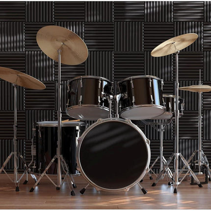 JBER Acoustic Panels  Foam Wedges 48pcs 30x30x2.5cm for Soundproof Padding Wall.