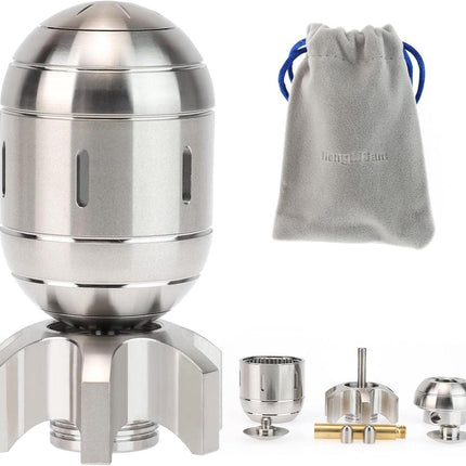 Atomic Bomb Fidget Spinner 3 in 1 EDC Clicker Toy Stainless Steel.