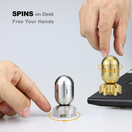 Atomic Bomb Fidget Spinner 3 in 1 EDC Clicker Toy Stainless Steel.