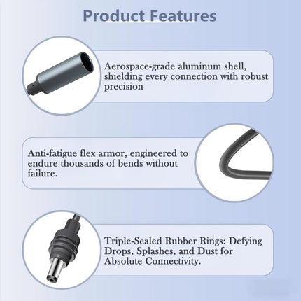 Starlink Mini DC5521 Extension Cable 7-inch,Compatible with Starlink Mini Pipe Adapter & Original Power Cable.