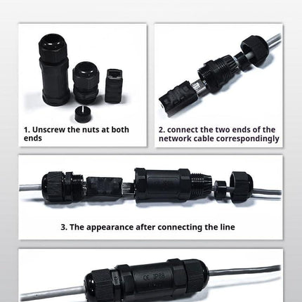 Starlink Coupler  for Starlink Cable/Cat7/Cat6/Cat5E/Cat5 Network LAN Cable Extender IP68 Waterproof (PoE Supported).
