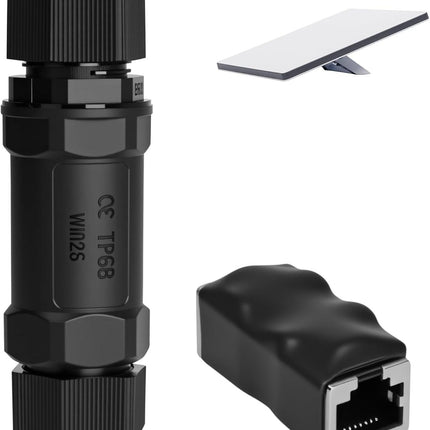 Starlink Ethernet  Connector,RJ45 Coupler, Ethernet Female to Female Extender with Lightning Protection and IP68 Waterproof,CAT8/CAT7/CAT6/CAT5E Cables.