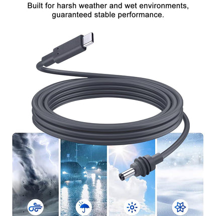 Starlink Mini Power Cable 10FT USB-C to DC5521.