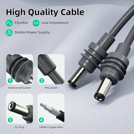 Starlink Power Cable   5521 DC to DC Power Cord 10M/33FT.