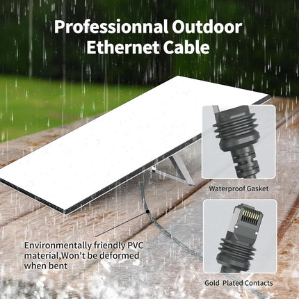 Starlink Gen 3 Ethernet Cable 6.5FT/ 2M Cable, Waterproof, Grey.