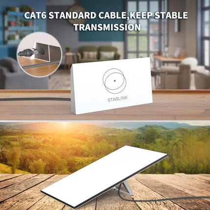 Starlink Gen 3 Ethernet Cable 15M/49.2FFT Cable,  Waterproof, Grey.