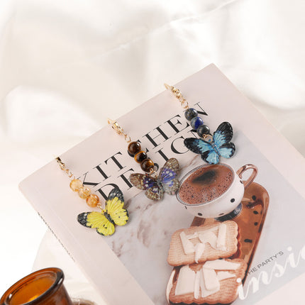 Crystal Butterfly Keychain Set,amethyst.