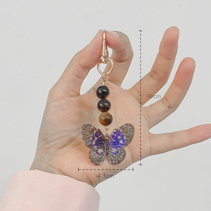 Crystal Butterfly Keychain Set,Amazonite.