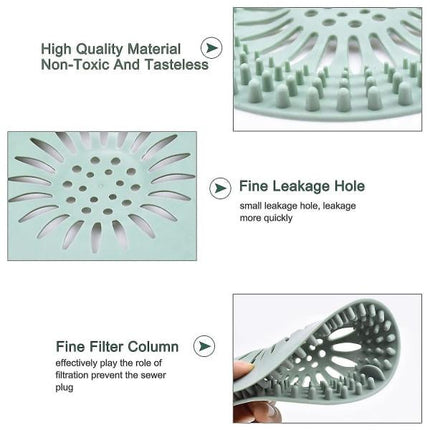 5-pack drain hair catcher, silicone hair stopper Bathtub drain filter, cover Hair trap, hair catcher_max.