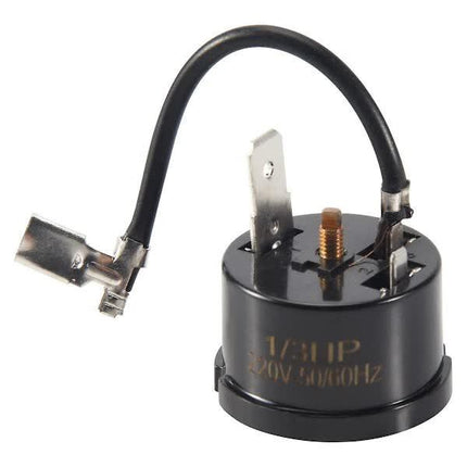Thermal Overload Protector for Refrigerator Compressor Compatible with Hx1 1/3HP Black.